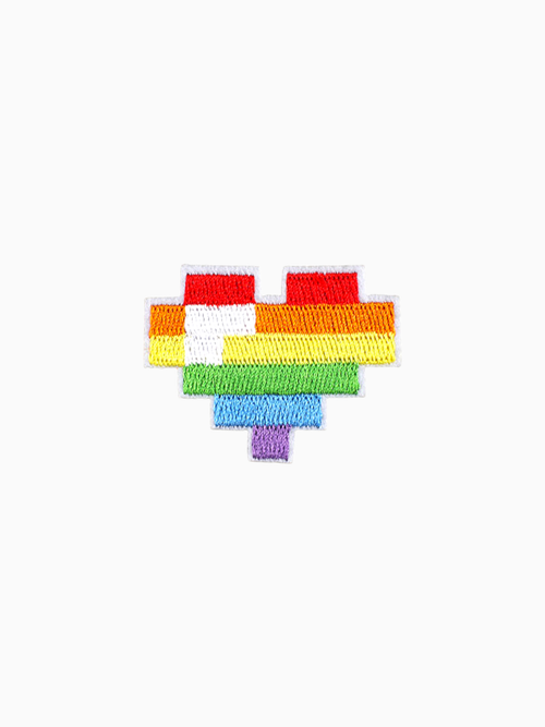 8-bits Rainbow Heart | Labö Made UK - The Manchester Patch Bar