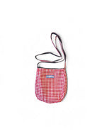 Reversible Denim/Checked Egg Bag