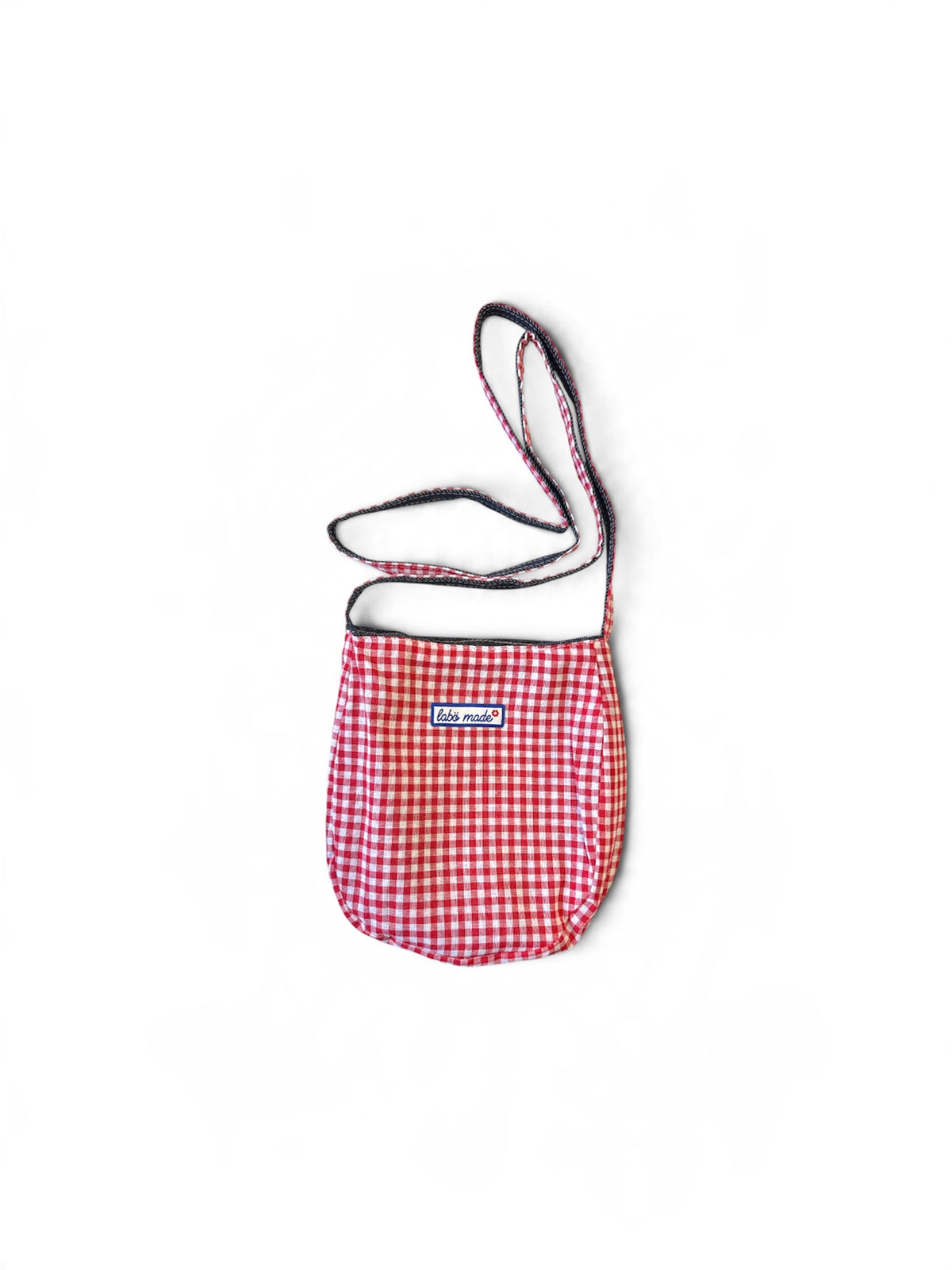 Reversible Denim/Checked Egg Bag