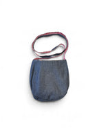 Reversible Denim/Checked Egg Bag