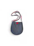 Reversible Denim/Checked Egg Bag