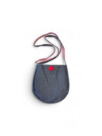 Reversible Denim/Checked Egg Bag