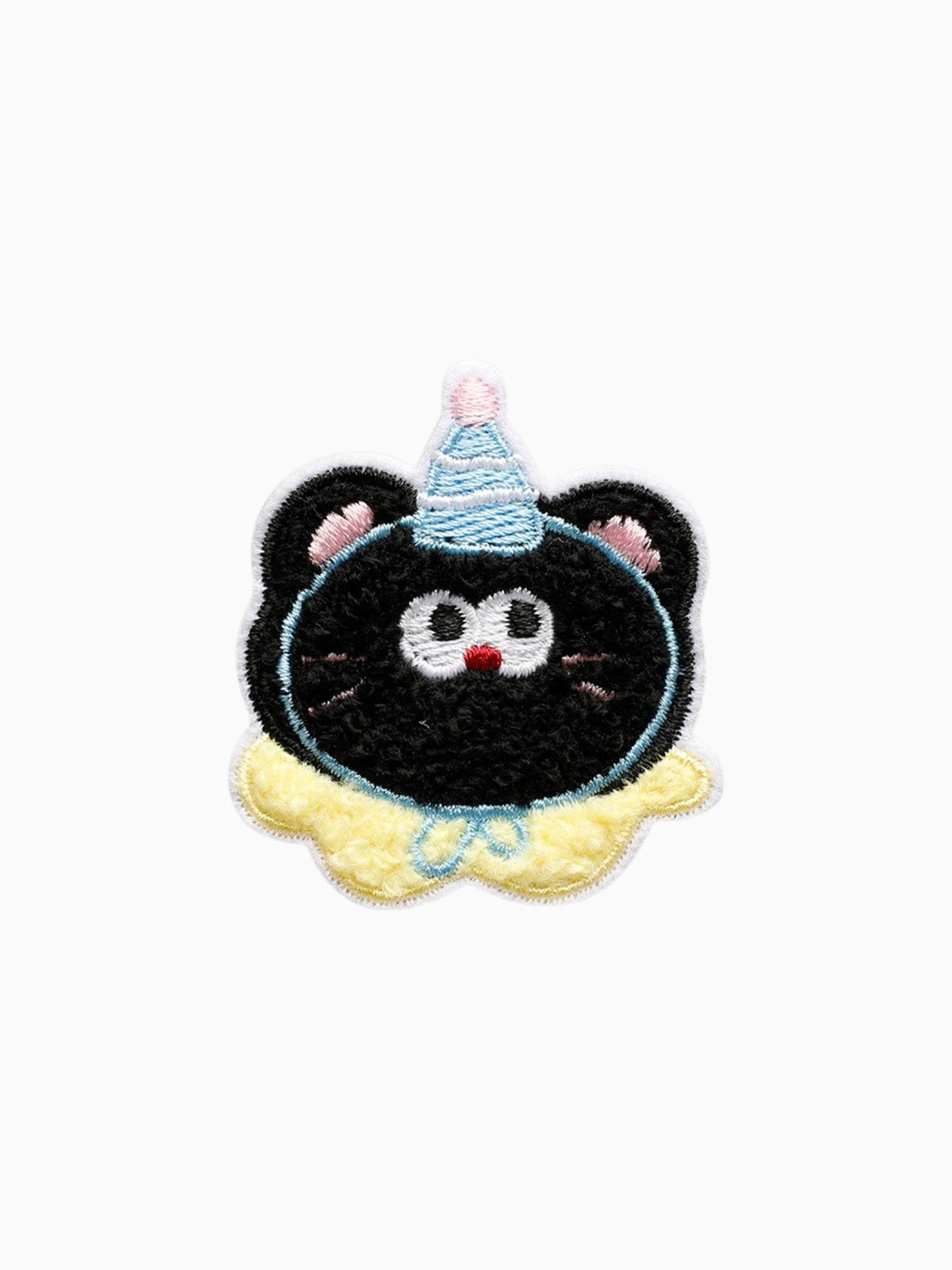 Blue Party Hat Black Cat (Self Adhesive)