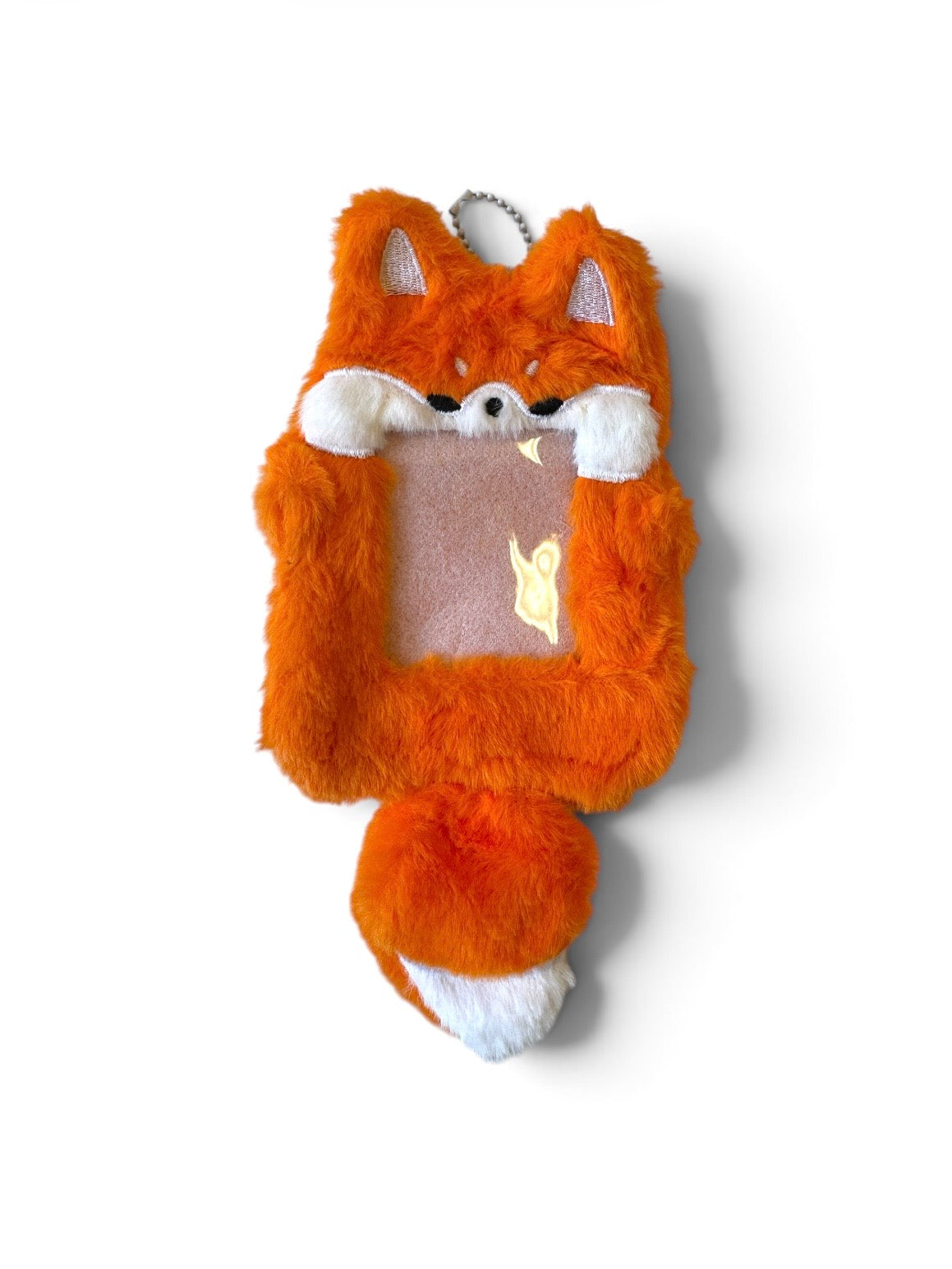 Fluffy Character Card Holder – Orange Fox