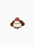 Fluffy Dotty Hat Dog (Self Adhesive)