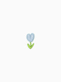 Mini Heart Shaped Flower- Blue (Self Adhesive)