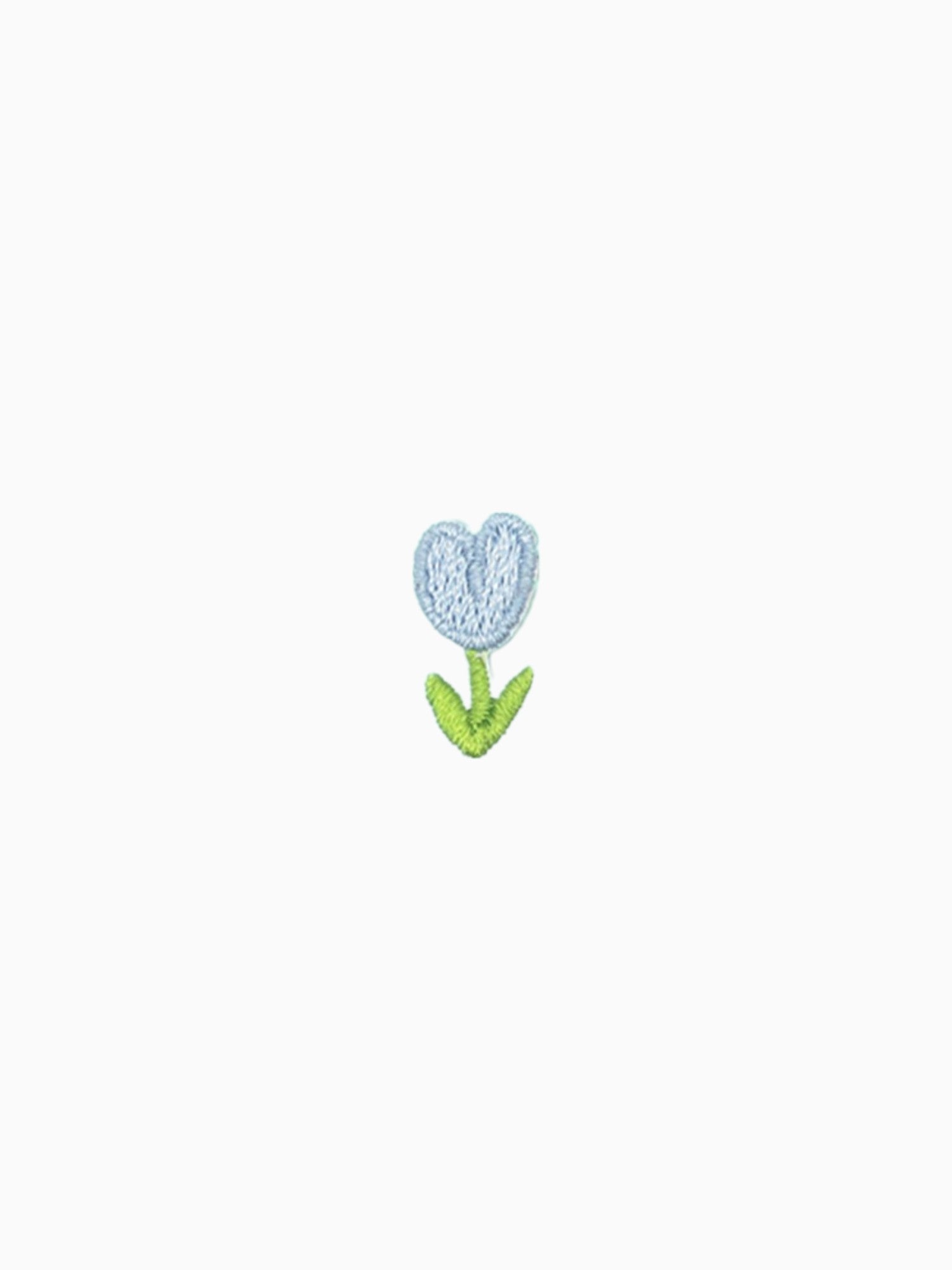Mini Heart Shaped Flower- Blue (Self Adhesive)