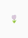 Mini Heart Shaped Flower- Purple (Self Adhesive)