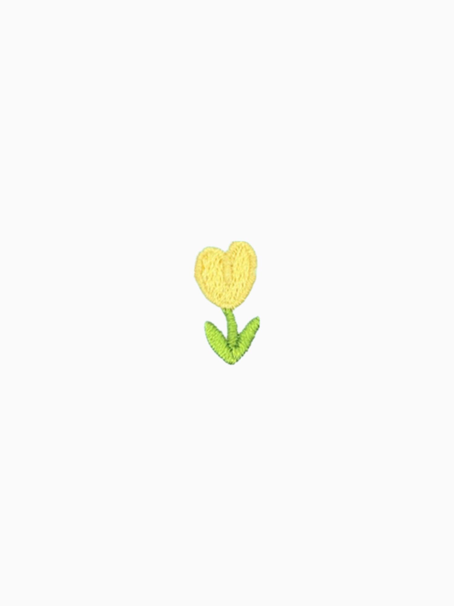 Mini Heart Shaped Flower- Yellow (Self Adhesive)