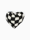 Retro Checker Heart - Black & White