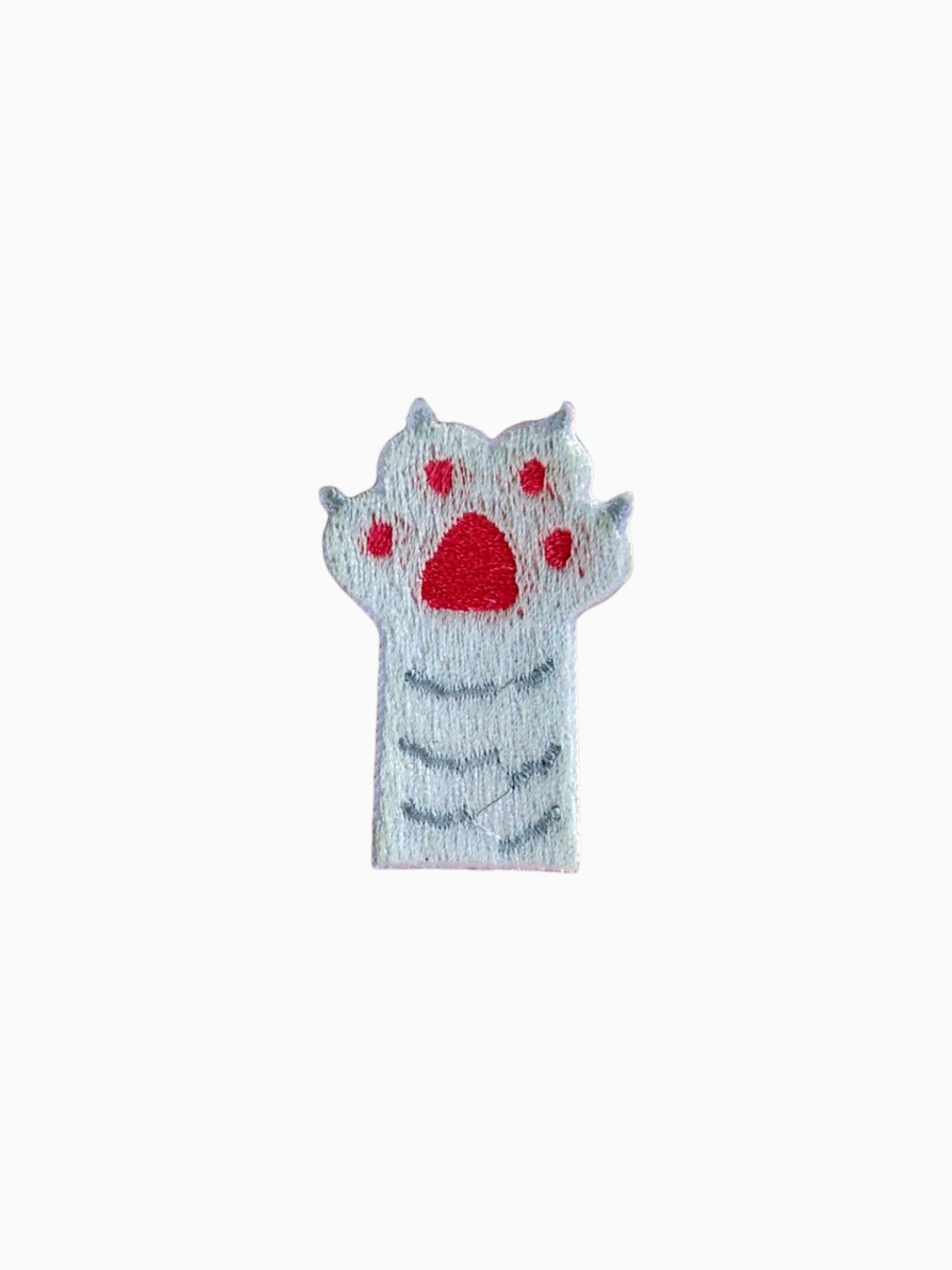 White Cat Red Hand Paw (Self Adhesive)