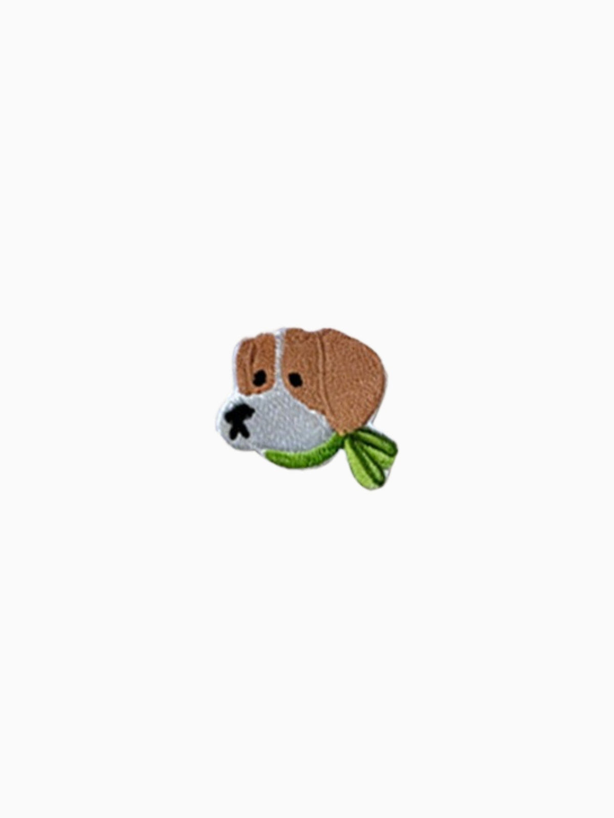 Brown Dog With Green Kerchief (Self Adhesive) | Labö Made UK - The Manchester Patch Bar