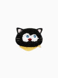 Fluffy Black Cat With Yellow Kerchief (Self Adhesive) | Labö Made UK - The Manchester Patch Bar