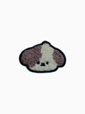 Fluffy Brown Ears Dog (Self Adhesive) | Labö Made UK - The Manchester Patch Bar