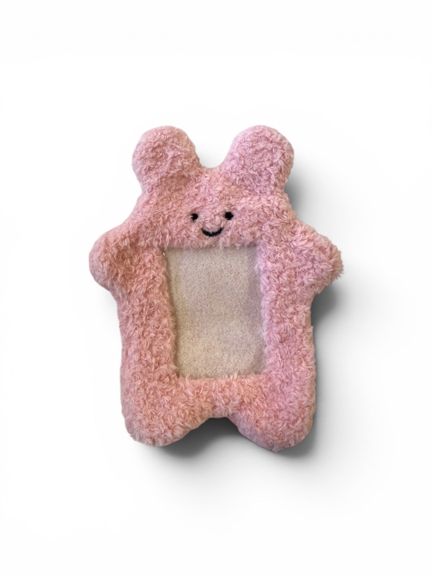 Fluffy Character Card Holder – Pink Rabbit | Labö Made UK - The Manchester Patch Bar