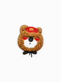 Fluffy Hat Teddy Bear (Self Adhesive) | Labö Made UK - The Manchester Patch Bar