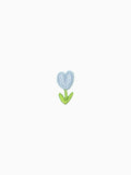 Mini Heart Shaped Flower- Blue (Self Adhesive) | Labö Made UK - The Manchester Patch Bar