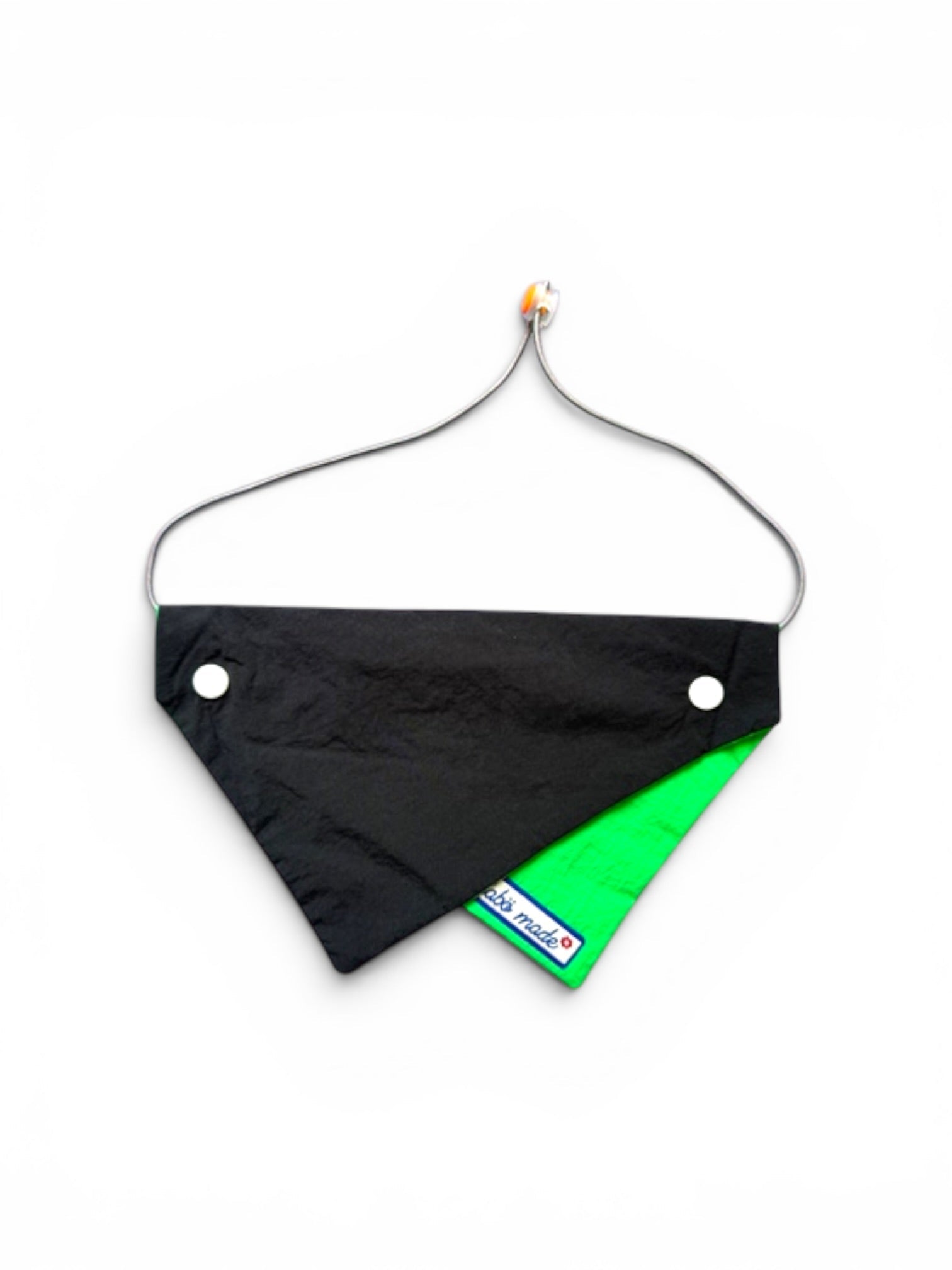Mixed Colour Pet Bandana - Black & Green | Labö Made UK - The Manchester Patch Bar