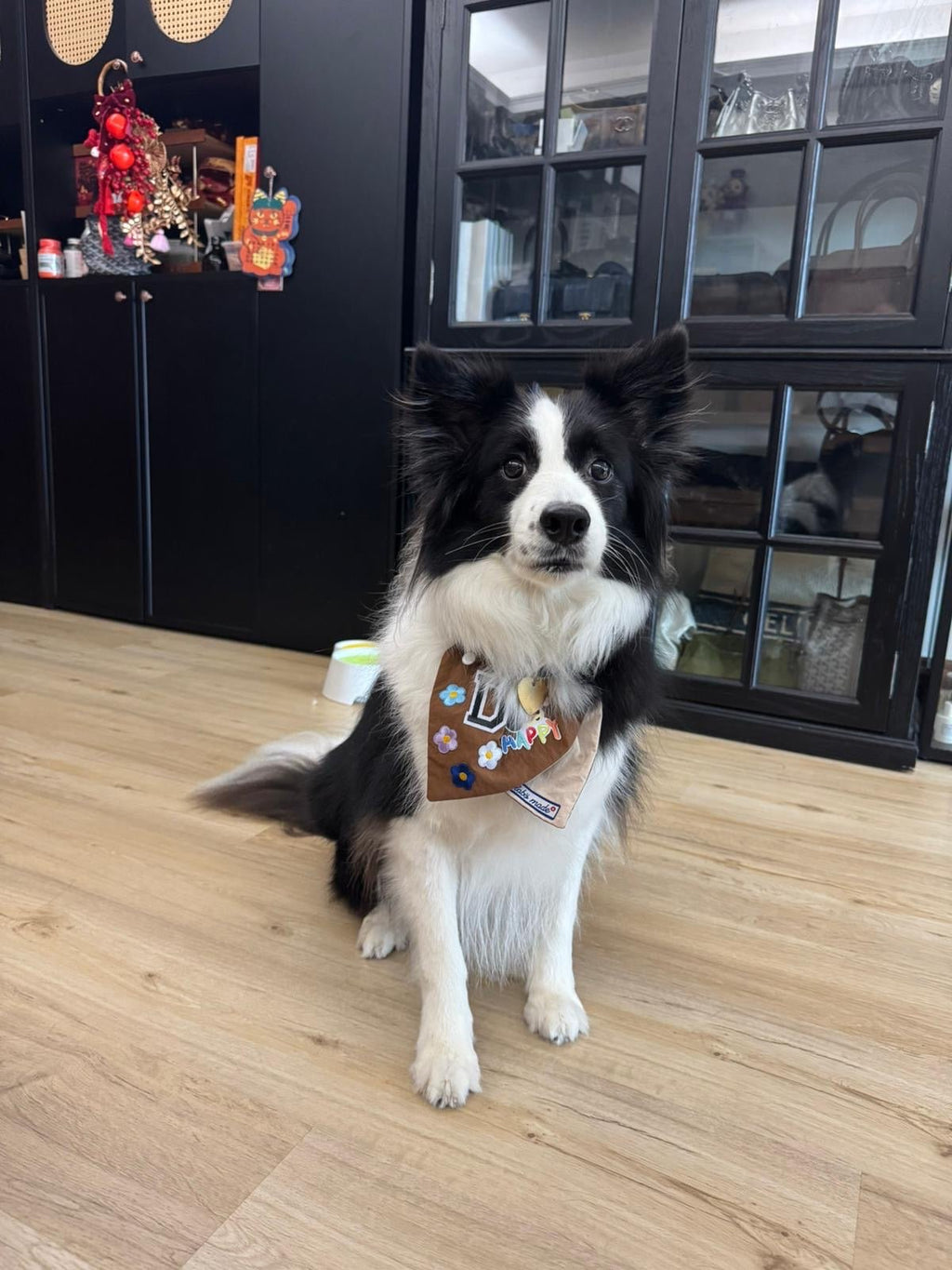 Mixed Colour Pet Bandana - Brown & Grey | Labö Made UK - The Manchester Patch Bar
