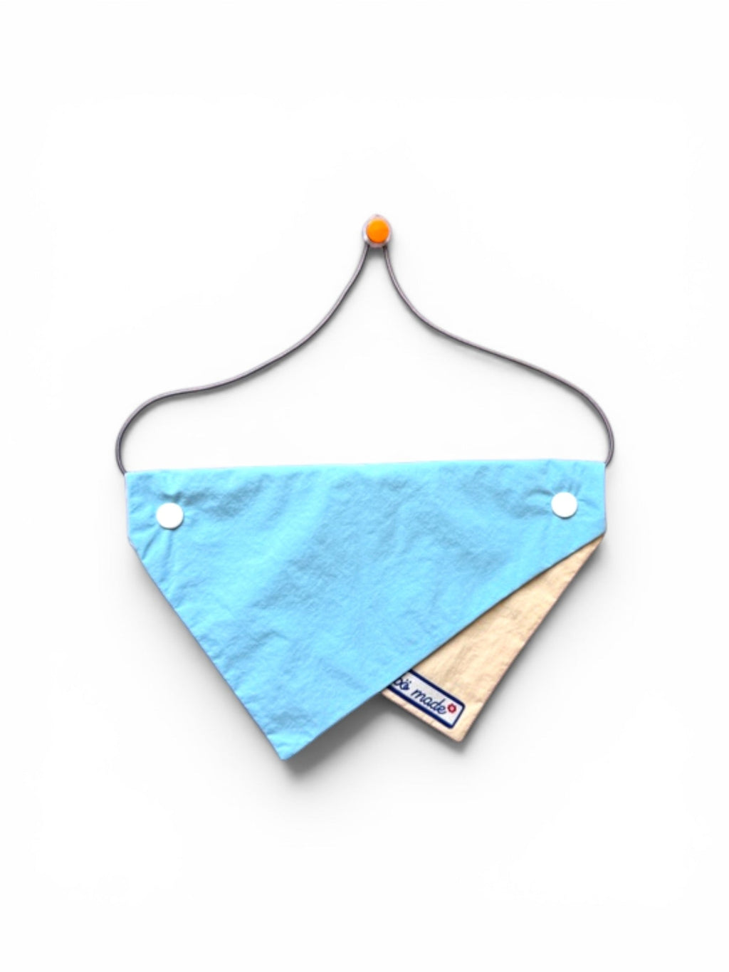 Mixed Colour Pet Bandana - Light Blue & Grey | Labö Made UK - The Manchester Patch Bar