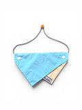 Mixed Colour Pet Bandana - Light Blue & Grey | Labö Made UK - The Manchester Patch Bar