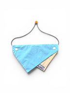 Mixed Colour Pet Bandana - Light Blue & Grey | Labö Made UK - The Manchester Patch Bar