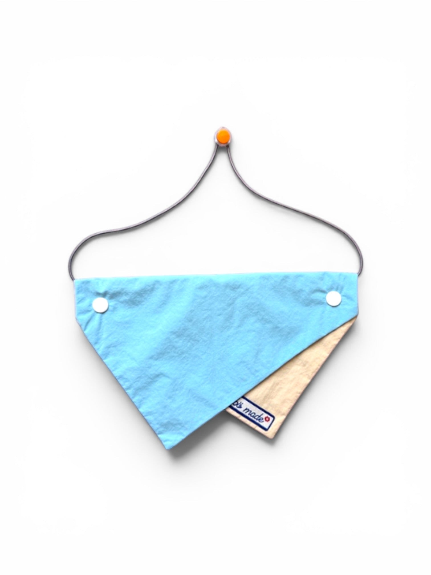 Mixed Colour Pet Bandana - Light Blue & Grey | Labö Made UK - The Manchester Patch Bar