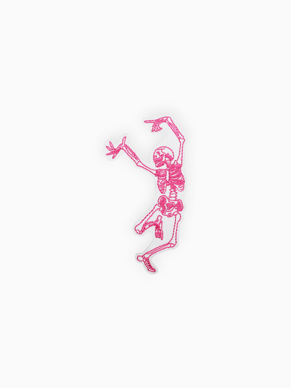 Pink dancing skeleton | Labö Made UK - The Manchester Patch Bar