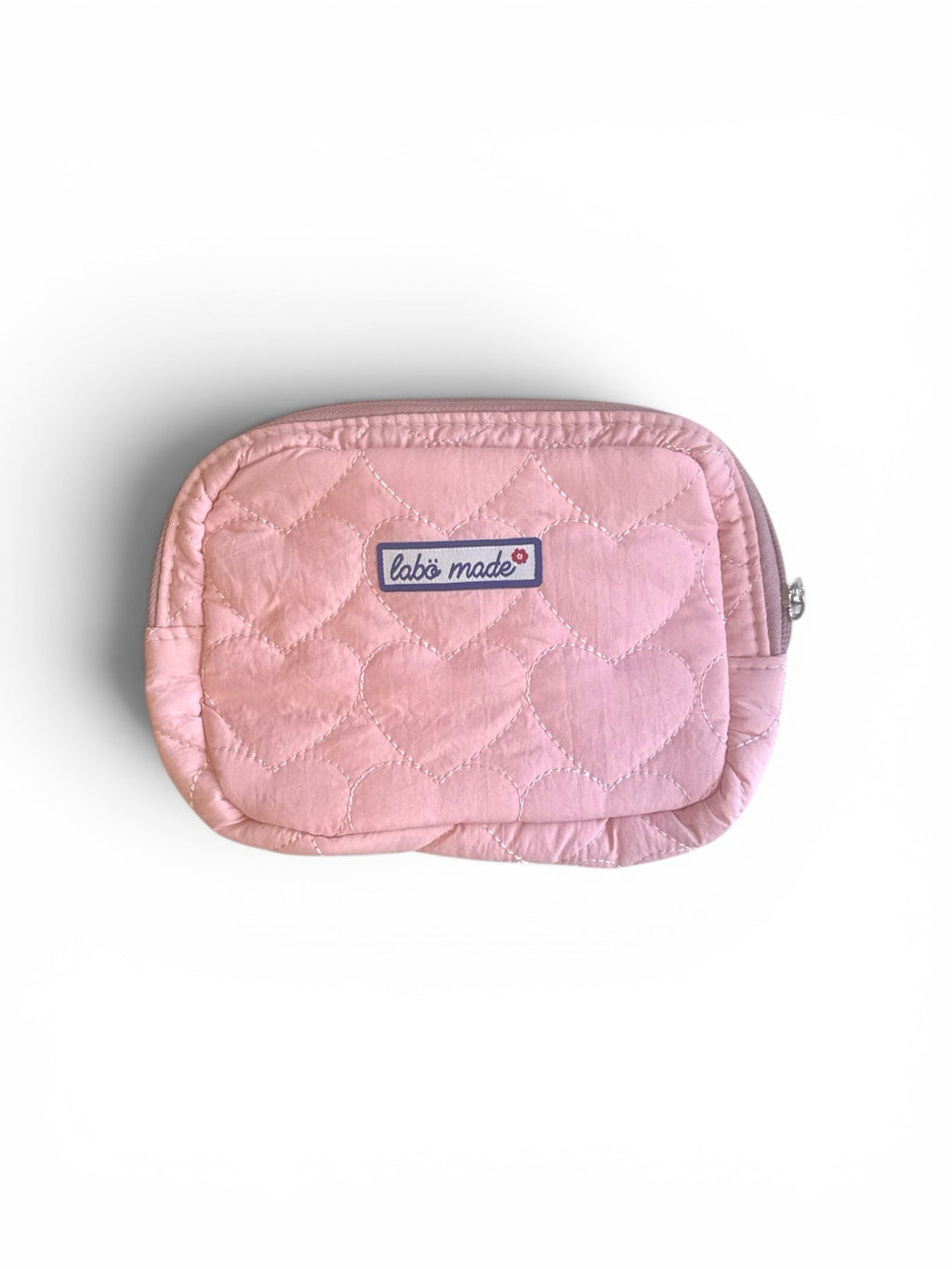 Quilted Heart Patterned Makeup Pouch | Labö Made UK - The Manchester Patch Bar